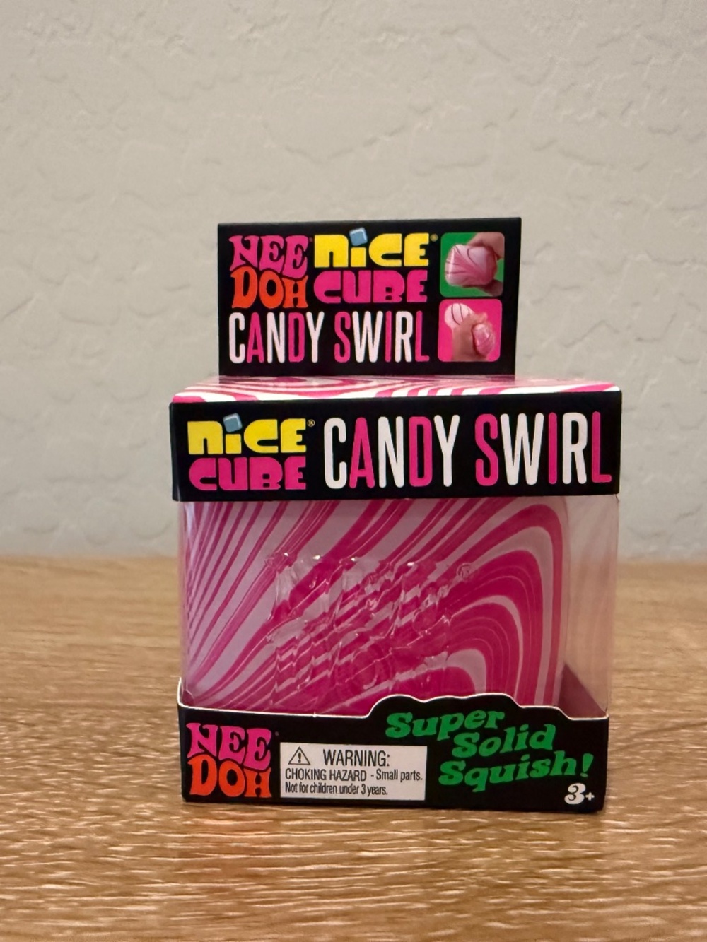 NEW Needoh Nice Cube Candy Swirl Squishmas Christmas Candy Cane